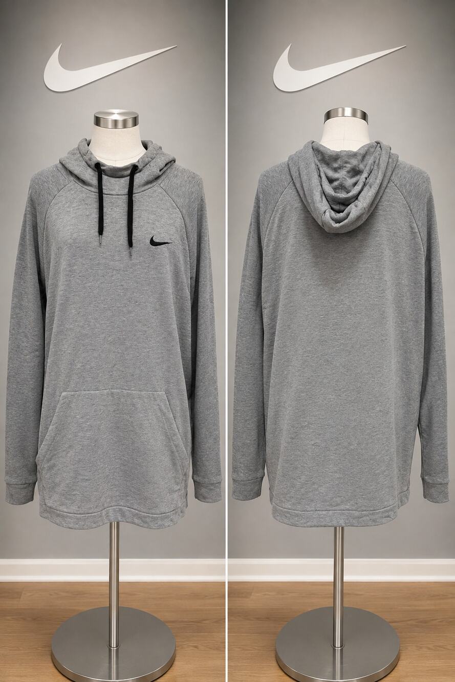 Nike Dri-FIT Fleece Pullover Hoodie Gray Men’s 2XL Tall 860469-063